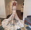 See Through Mermaid Long Sleeves V-neck Lace Wedding Dresses Online,WD741