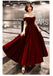 Simple Off Shoulder Dark Red Cheap Homecoming Dresses Online, Cheap Short Prom Dresses, CM776