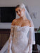 Off Shoulder Long Sleeves Mermaid Sweetheart Lace Wedding Dresses,WD738