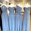 Mismatched Chiffon Blue Cheap Long Simple Bridesmaid Dresses Online,  WG725