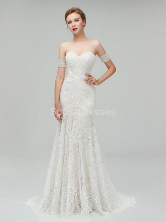 Sexy Lace Mermaid Cheap Wedding Dresses Online, Unique Bridal Dresses, WD556