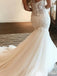 Sweetheart Mermaid sleeveless Handmade Lace Wedding Dresses,WD784