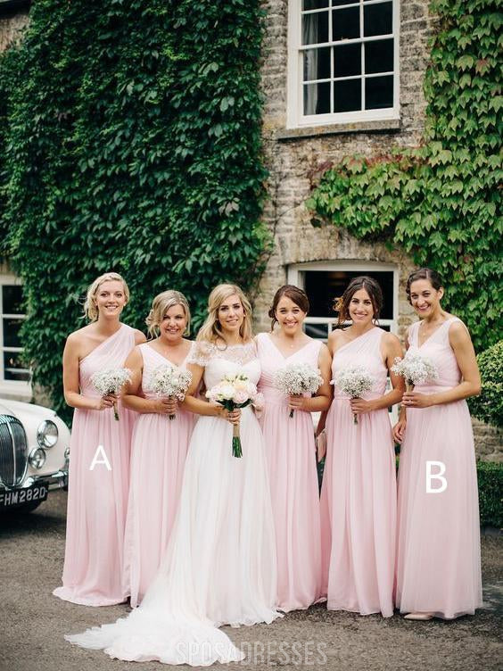 Mismatched Chiffon Pale Pink Long Cheap Bridesmaid Dresses Online, WG2 – SposaDresses Mismatched Chiffon Pale Pink Long Cheap Bridesmaid Dresses Online, WG2 – SposaDresses