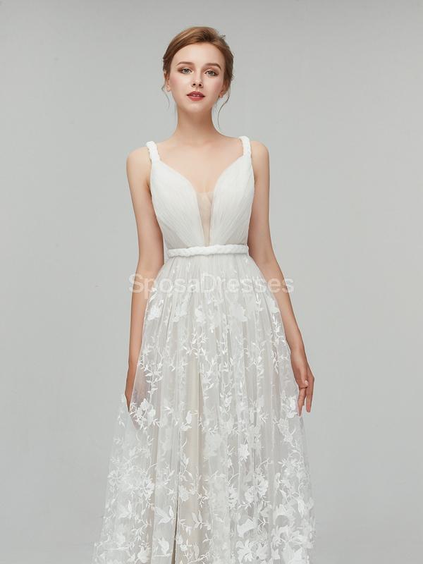 Sexy Backess Lace A-line Cheap Wedding Dresses Online, Cheap Bridal Dresses, WD559