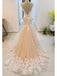 Cap Sleeves Lace Mermaid Wedding Dresses Online, Cheap Bridal Dresses, WD644