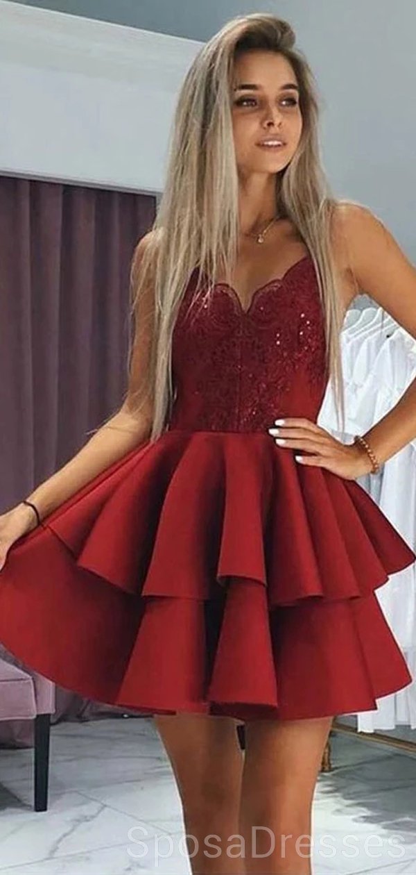 Spaghetti Straps Dark Red Short Homecoming Dresses Online, Cheap Short SposaDresses Spaghetti Straps Dark Red Short Homecoming Dresses Online, Cheap Short SposaDresses