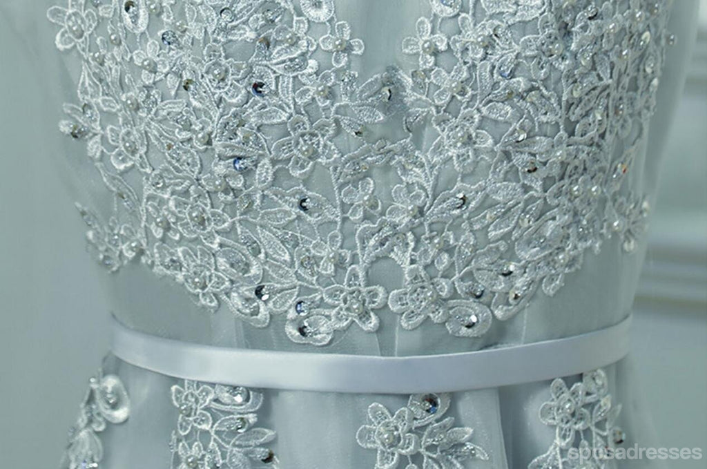 Cute Gray Lace v Neckline Short Homecoming Prom Dresses, Affordable Corset Back Short Party Prom Dresses, Perfect Homecoming Dresses, CM247