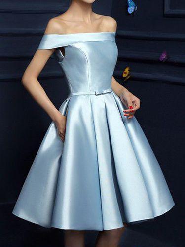 Off Shoulder Elegant Simple Cheap Short Homecoming Dresses Under 100, CM601
