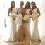 Charming White Mermaid  Long Wedding Party Bridesmaid Dresses, WG79