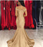 Champagne Gold Off Shoulder Mermaid Sexy Cheap Bridesmaid Dresses, WG568