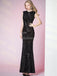 Sparkly Black Sequin Mermaid Long Evening Prom Dresses, Evening Party Prom Dresses, 12292