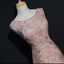 Lace Mermaid Cap Sleeve Scoop Neckline Unique Long Evening Prom Dresses, Popular 2018 Party Prom Dresses, Custom Long Prom Dresses, Cheap Formal Prom Dresses, 17217
