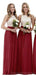 Halter Red Skirt Long Cheap Bridesmaid Dresses Online, WG625