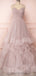 Dusty Pink Spaghetti Straps Ball Gown Cheap Evening Prom Dresses, Evening Party Prom Dresses, 12164