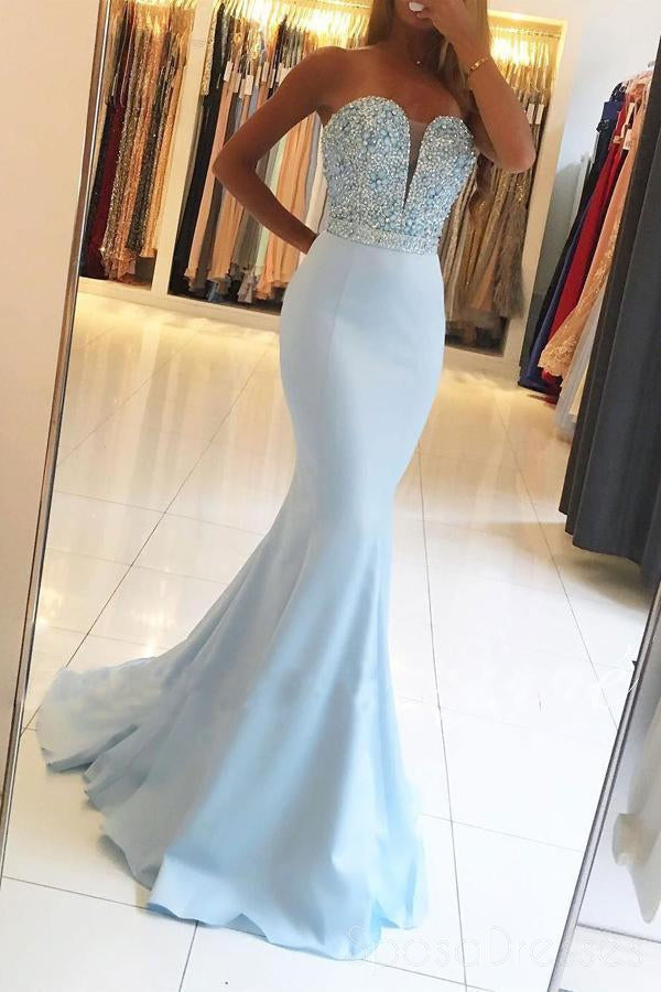 light blue strapless prom dress Sky Layered Tulle with Sequins Red / 10 Whether you choose sky blue for a dreamy look or classic black for bold elegance ZAPAKA Women Sparkly Light Blue The pleated back