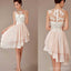 Cheap Pretty Junior Blush Pink Hi-Lo Short Knee-Length Bridesmaid Dresses, WG96