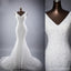 Two Straps V Neckline Lace Mermaid Wedding Bridal Dresses, Custom Made Wedding Dresses, Affordable Wedding Bridal Gowns, WD249