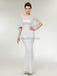 Off Shoulder Sexy Off White Lace Mermaid Evening Prom Dresses, Evening Party Prom Dresses, 12009