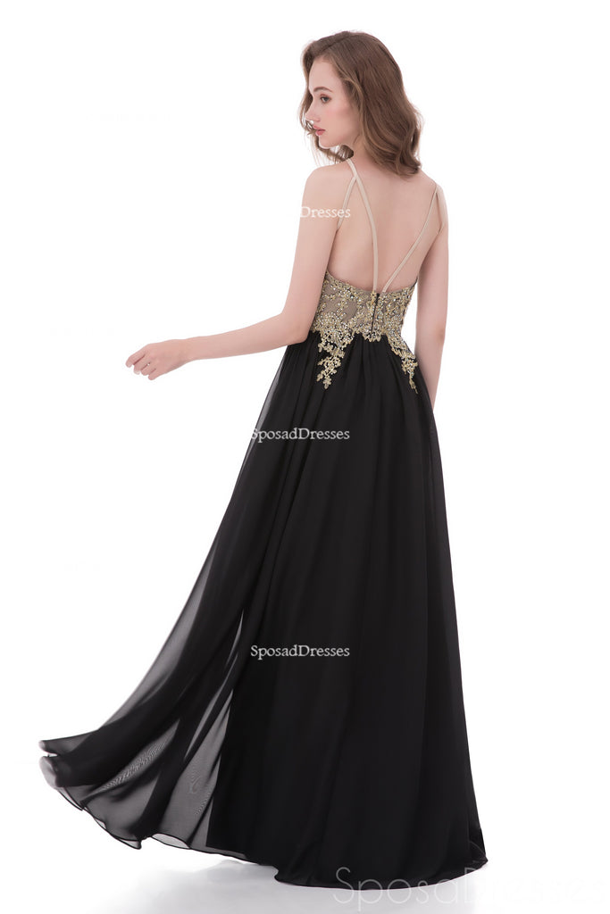 Sexy Backless Halter Lace Beaded Black Long Evening Prom Dresses, Popular Cheap Long 2018 Party Prom Dresses, 17258