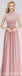Blush Pink Lace Floor Length Mismatched Chiffon Bridesmaid Dresses Online, WG542