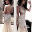 Sparkly Rhinestone Tulle Mermaid Long Prom Dresses , PD0102