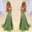Green See Through Prom Dresses,Stunning Prom Dresses,A-line Prom Dresses,Sexy Prom Dresses, Fashion Prom Dresses,Cocktail Prom Dresses ,Evening Dresses,Long Prom Dress,PD0160