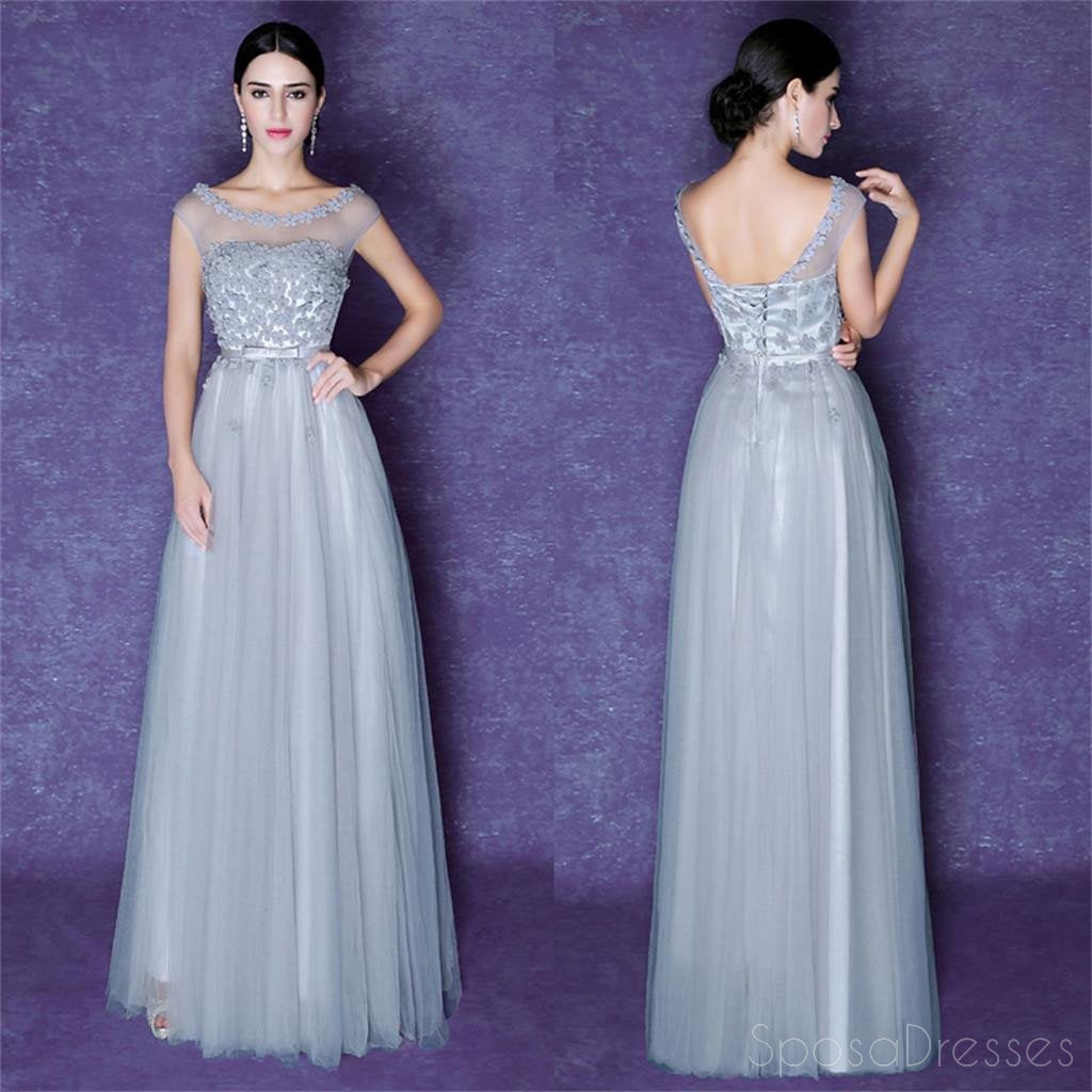 Tulle Prom Dresses,Scoop  Prom Dresses,Gray Prom Dresses, Beautiful Bridesmaid Dresses,Party Dresses ,Cocktail Prom Dresses ,Evening Dresses,Long Prom Dress,Prom Dresses Online,PD0183
