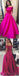 A line Hot Pink Off Shoulder Prom Dresses ,Simple Prom Dresses, Cheap Prom Dresses,PD0188