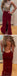Burgundy Sexy Backless Side Slit  Prom Dresses online, Dresses for Prom, PD0027