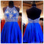 Beaded Royal Blue Homecoming Dresses,Short Prom Dresses, 2016 Cute Homecoming Dresses, Sweet 16 Dresses, Cocktail Dresses ,Graduation Dress,PD0004