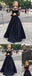 Long Prom Dress ,Black Prom Dress,Prom Dress With Lace ,Long Sleeve Elegant Prom Dress,PD0045
