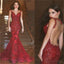 Red Sparkly Sequin Mermaid Long Prom Dresses, Backless Long Prom Dresses,PD0077