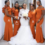 Mismatched  A-line Sleeveless Side Slit Long Bridesmaid Dresses Online, WG914