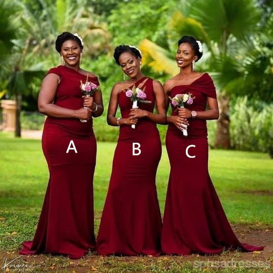 burgundy mismatched bridesmaid dresses Mermaid Cheap Long Dresses,WG1350 – SposaDresses Color:Black / White Stripe 50s Light Blue Vintage orchid plus size rhythm dress Blush bridesmaid Simple v neck burgundy