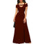Burgundy Mermaid Off Shoulder Side Slit Long Bridesmaid Dresses,WG1572