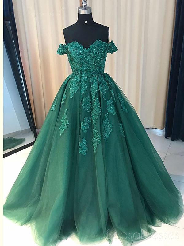 One Shoulder Long A-line Emerald Green Sequin Tulle Prom Dresses, Newest 2020 Prom Dresses One Shoulder Long A-line Emerald Green Sequin Tulle Prom Dresses, Newest 2020 Prom Dresses