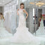 Cap Sleeves Rhinestone Mermaid Wedding Dresses Online, Unique Bridal Dresses, WD583