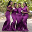 Purple Mermaid One Shoulder Cheap Long Bridesmaid Dresses Online,WG1211