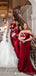 Mismatched Sexy Mermaid Burgundy Cheap Bridesmaid Dresses Gown Online, WG958