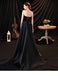 Simple Black A-line Sweetheart Cheap Long Prom Dresses Online,12753