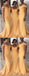 Yellow Long Mermaid Sexy Cheap Bridesmaid Dresses Online, WG574