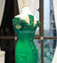 Off Shoulder Green Lace Mermaid Long Evening Prom Dresses, Evening Party Prom Dresses, 12280