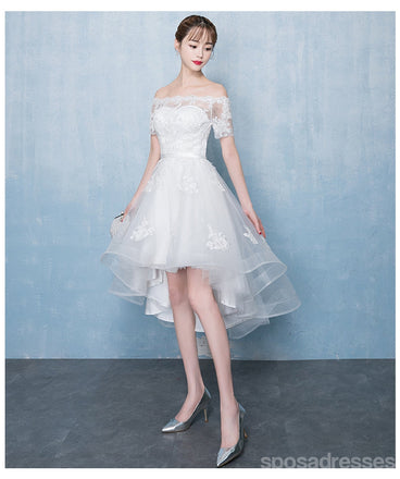 Off Shoulder Short Sleeves Homecoming Dresses,Cheap Short Prom Dresses,CM915