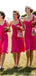 A-line One Shoulder Sleeveless Cheap Short Bridesmaid Dresses Online, WG797