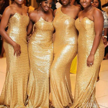 Order Sparkling Gold Sequin Bridesmaid Dresses – SposaDresses