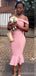 Simple Mermaid  Strapless Pink  Short Bridesmaid Dresses Online, WG906