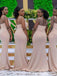 Unique Sheath V Neck  Sleeveless Side Slit Long Bridesmaid Dresses Online, WG928
