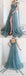 Gorgeous A-line High Slit V-neck Long Prom Dresses Online,Evening Party Dresses,12704