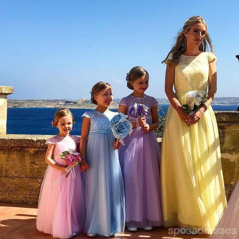 A-line Lace Cap Sleeves Bridesmaid Dresses Online, Cheap Bridesmaid Dresses WG809