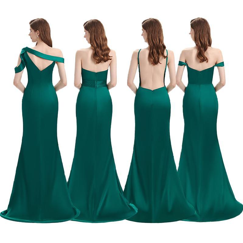 Sexy Mismatched Navy Blue Mermaid Cheap Bridesmaid Dresses Online, WG938